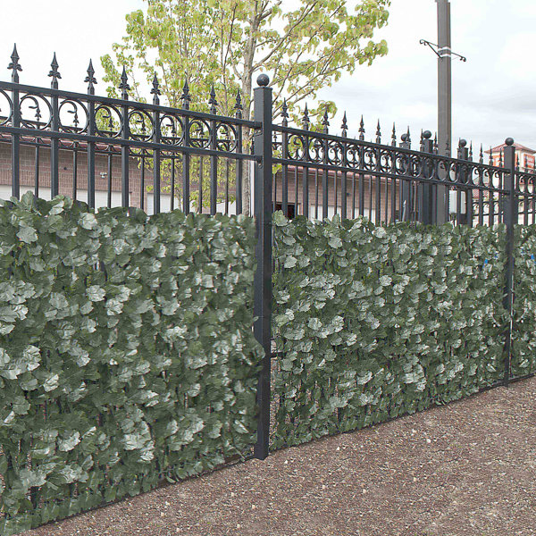 Ivy Leaf Hedge Artificial Fencing Screening on Trellis extendable Hedge Cover