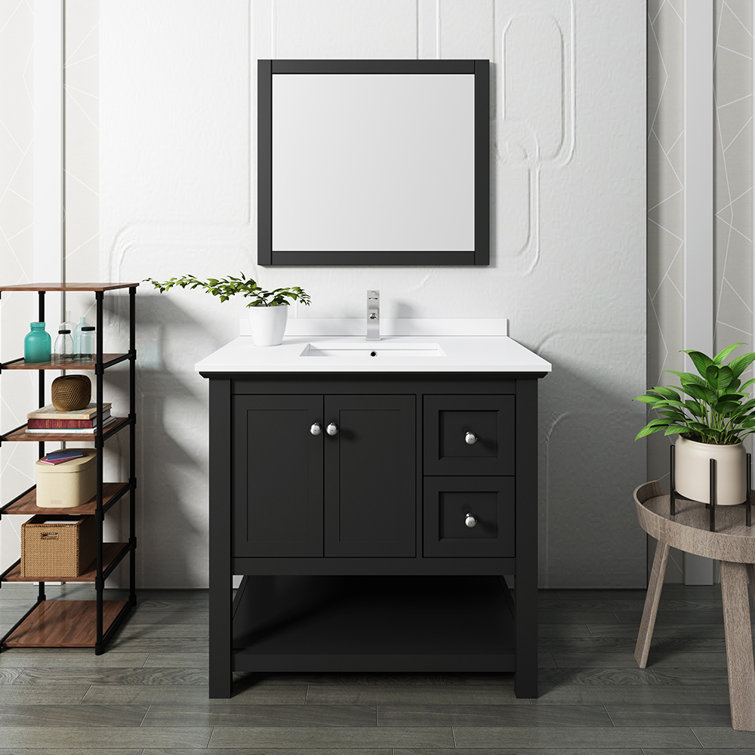 Fresca Manchester 36 Single Bathroom Vanity Set With Mirror Wayfair