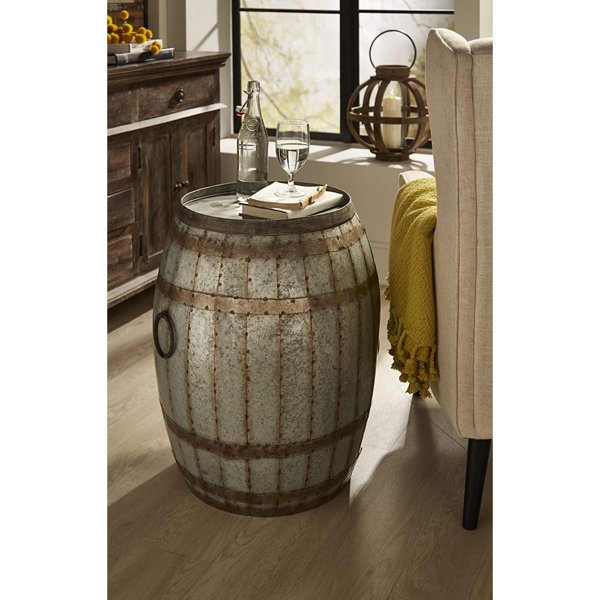 Woodland Imports Vineyard Wine Barrel End Table Reviews Wayfair