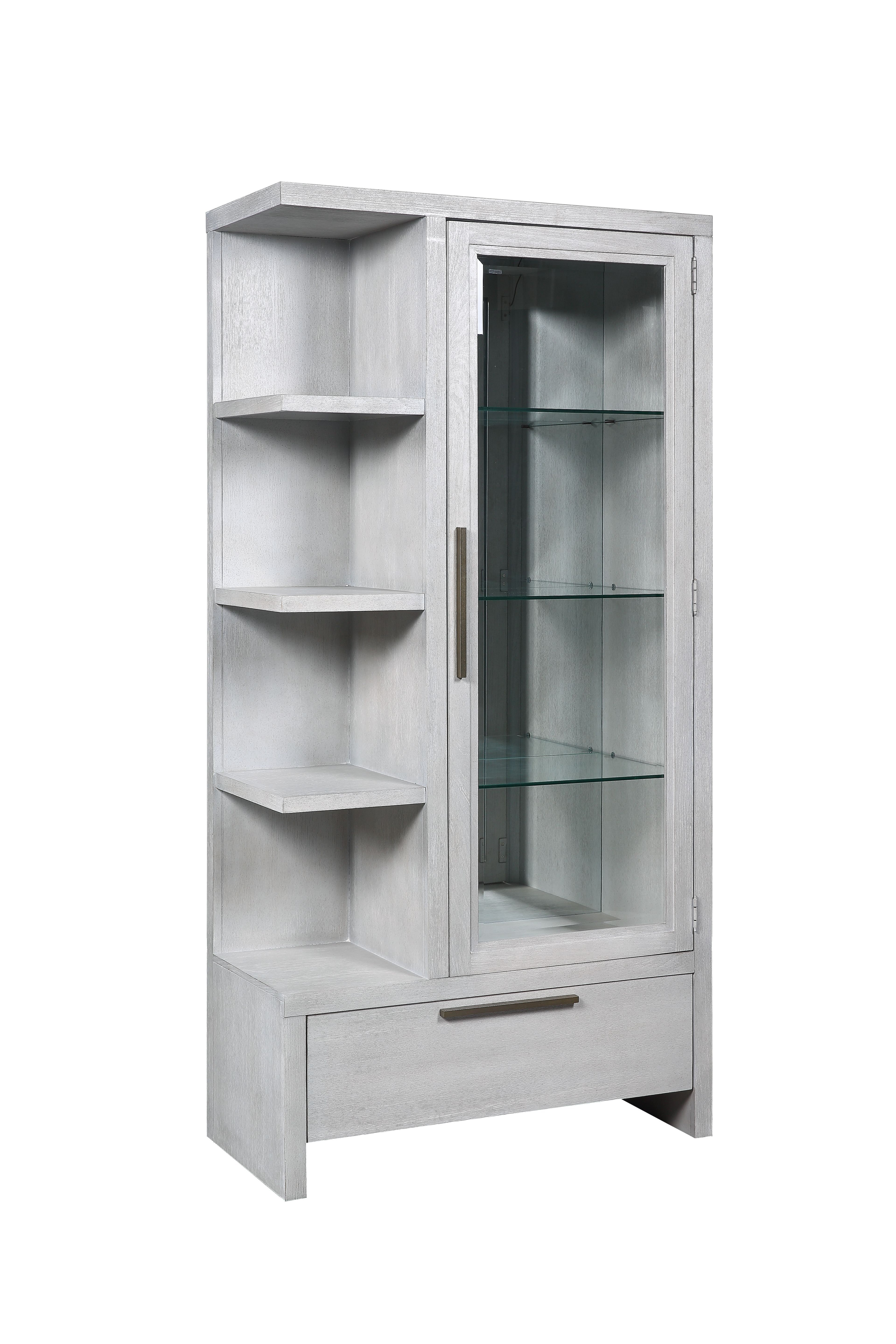 latitude run cabinets on Latitude Run Caitilin Lighted Curio Cabinet Wayfair