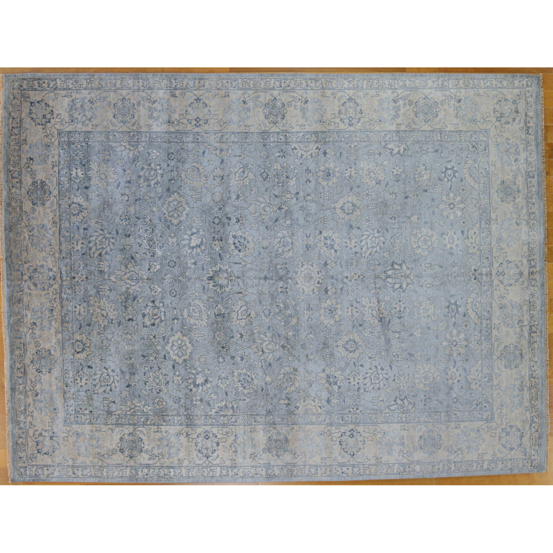 Aga John Oriental Rugs One Of A Kind Hand Knotted Gray 9 X 12 Wool Area Rug Wayfair