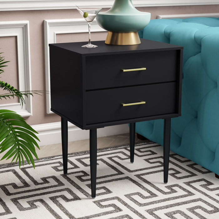 Mercer41 Winningham 2 Drawer Nightstand Reviews Wayfair Ca
