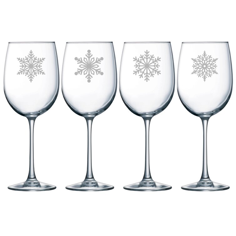20oz Snowflakes Wine Glass L1 