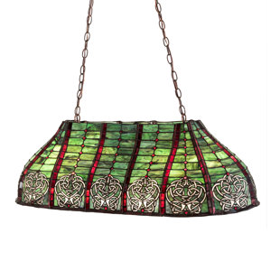 Go to store & view more images Meyda Tiffany Tiffany Dublin Oblong 4-Light Pool Table Light
