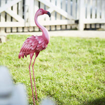 PINK FLAMINGO Garden Animal Sculpture Metal Ornament 90cm High PINK FLAMINGO Garden Animal Sculpture Metal Ornament 90cm High