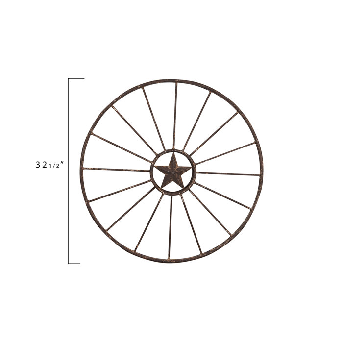 Millwood Pines Rustic Wagon Wheel Wall Decor Reviews Wayfair
