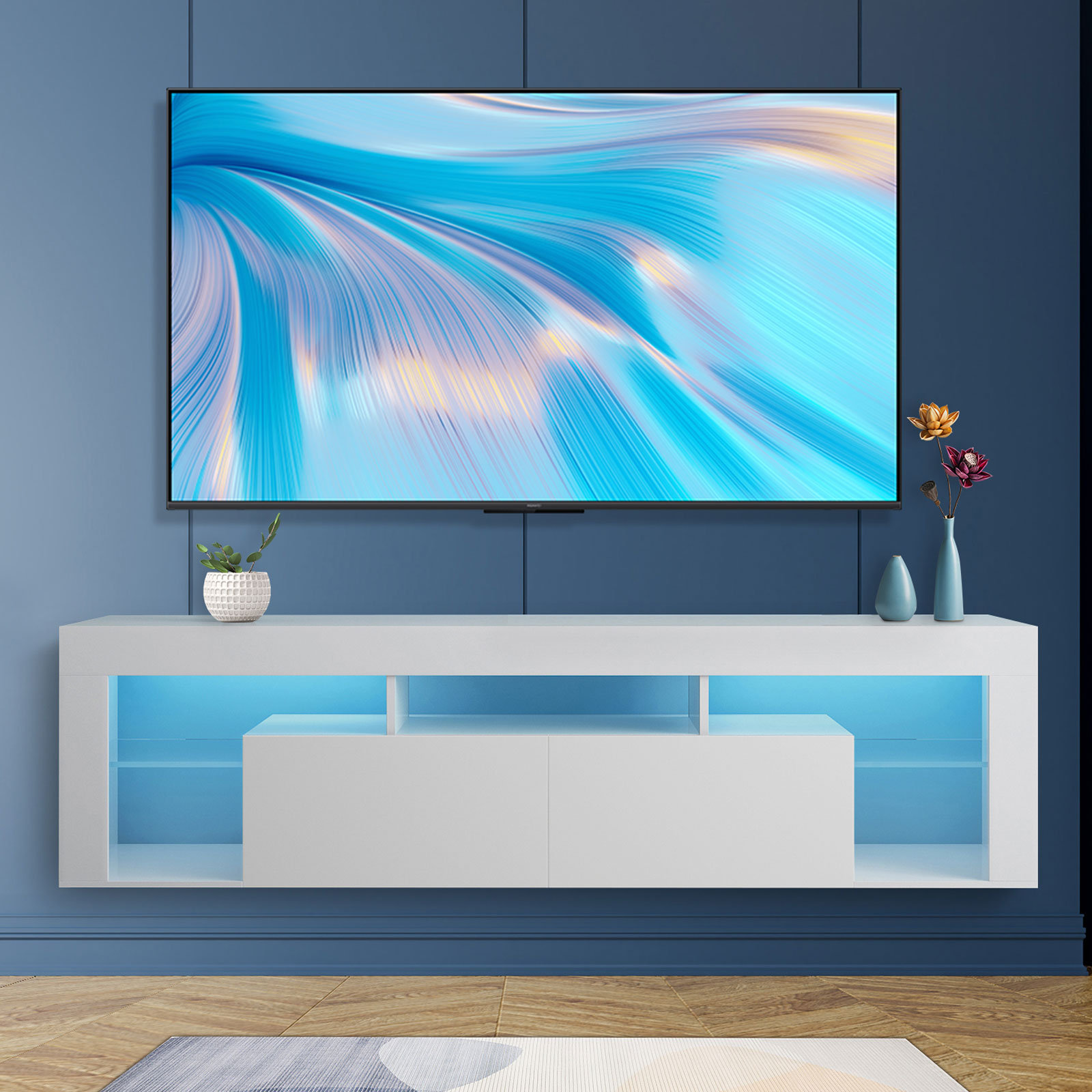 Orren Ellis Pintu Floating TV Stand for TVs up to 60" Wayfair