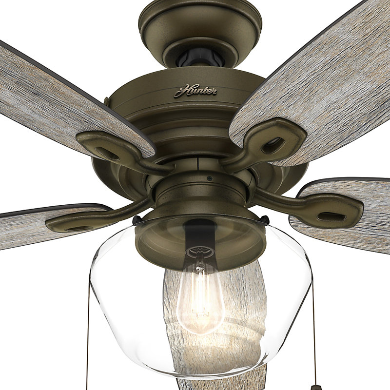 Union Rustic 52 Heskett 5 Blade Ceiling Fan Light Kit Included