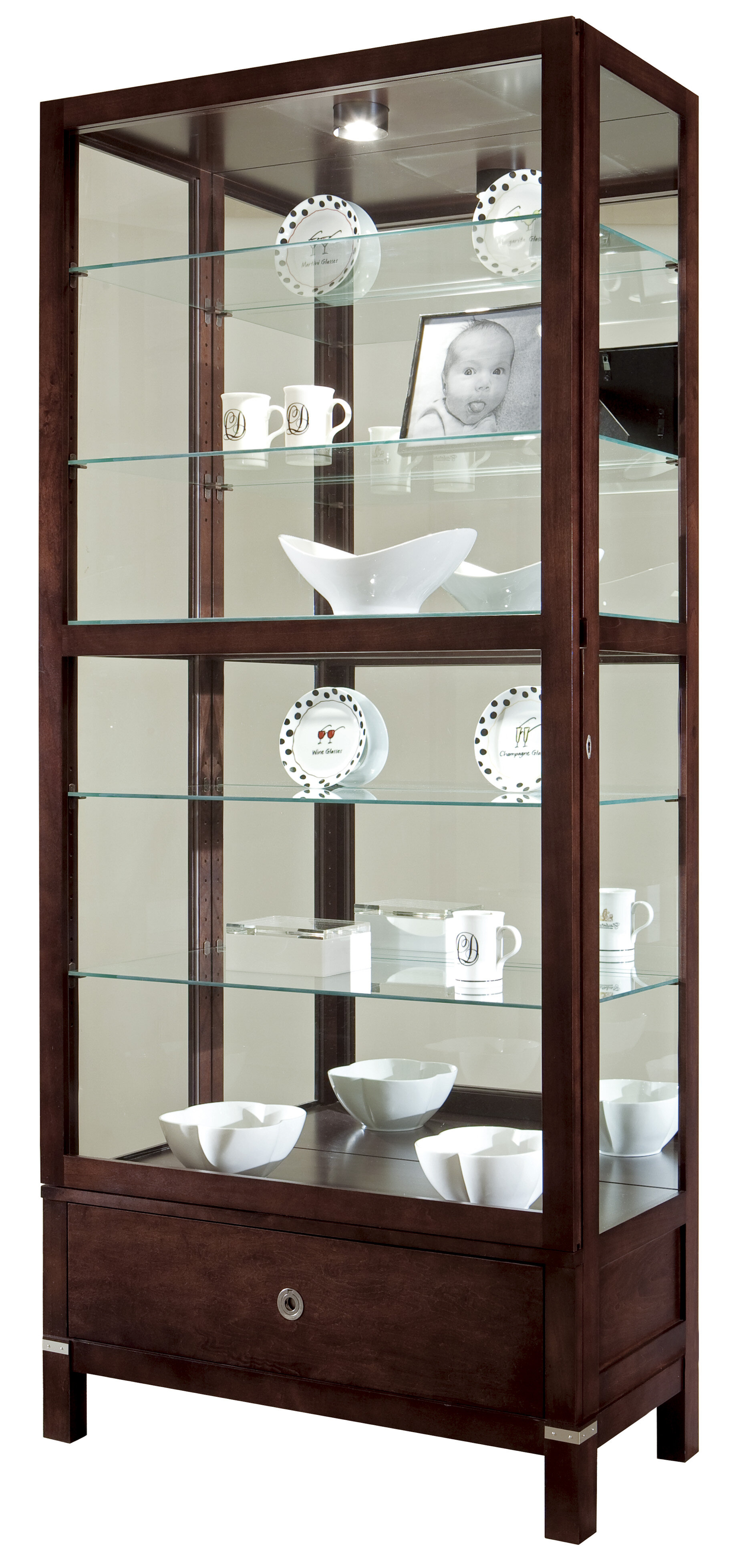 specialty lighting curio cabinet