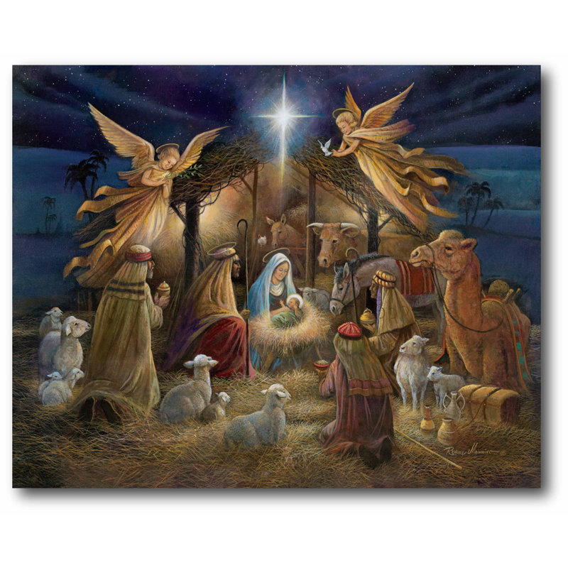 The Holiday Aisle Nativity Graphic Art Print On Canvas Reviews Nativity Graphic Art Print On Canvas