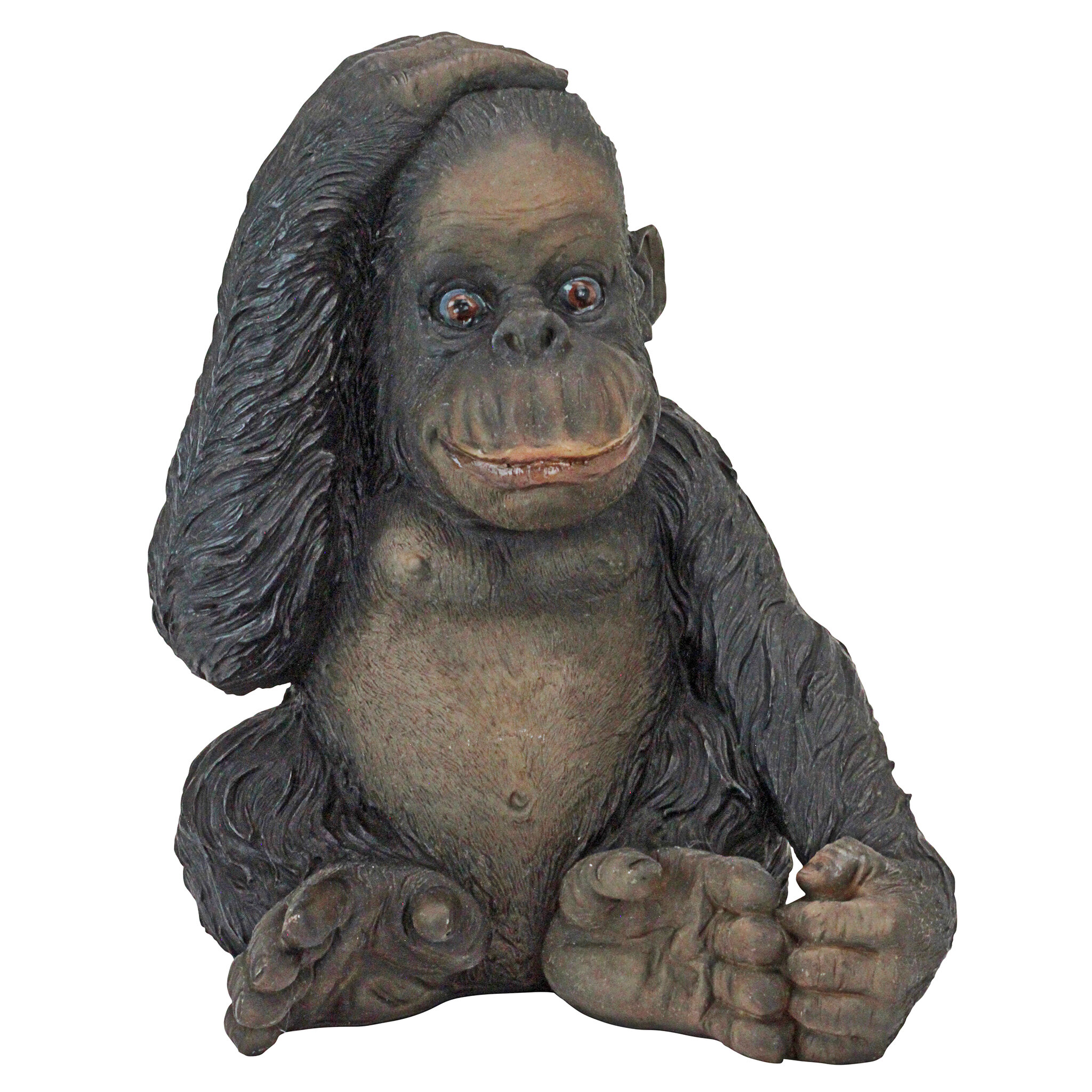 Design Toscano Curly Chimpanzee of Jungle Funny Monkey Statue |  