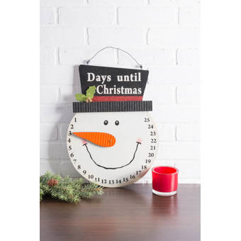 The Holiday Aisle Marielle Santa Days Til Christmas Hanging Sign Reviews Wayfair