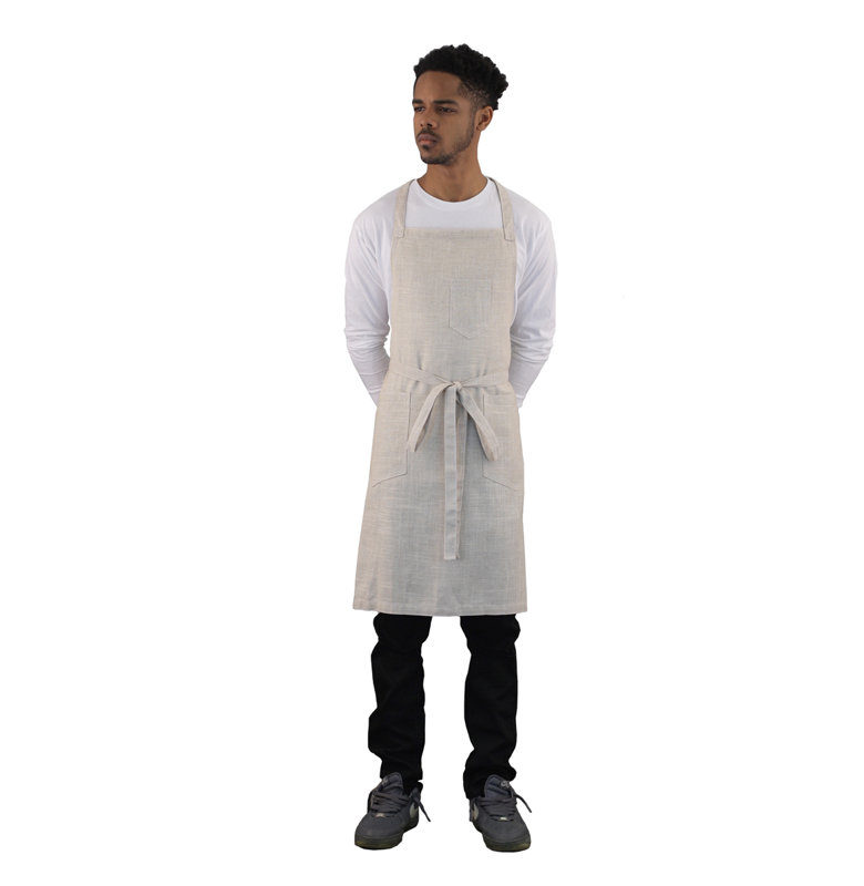 Linen Basic 2 Patch Pocket Linen Butcher Apron