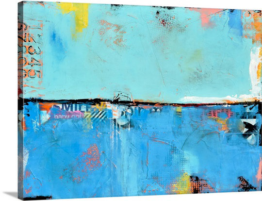 Canvas On Demand Matchbox Blue 101 By Erin Ashley Painting Print