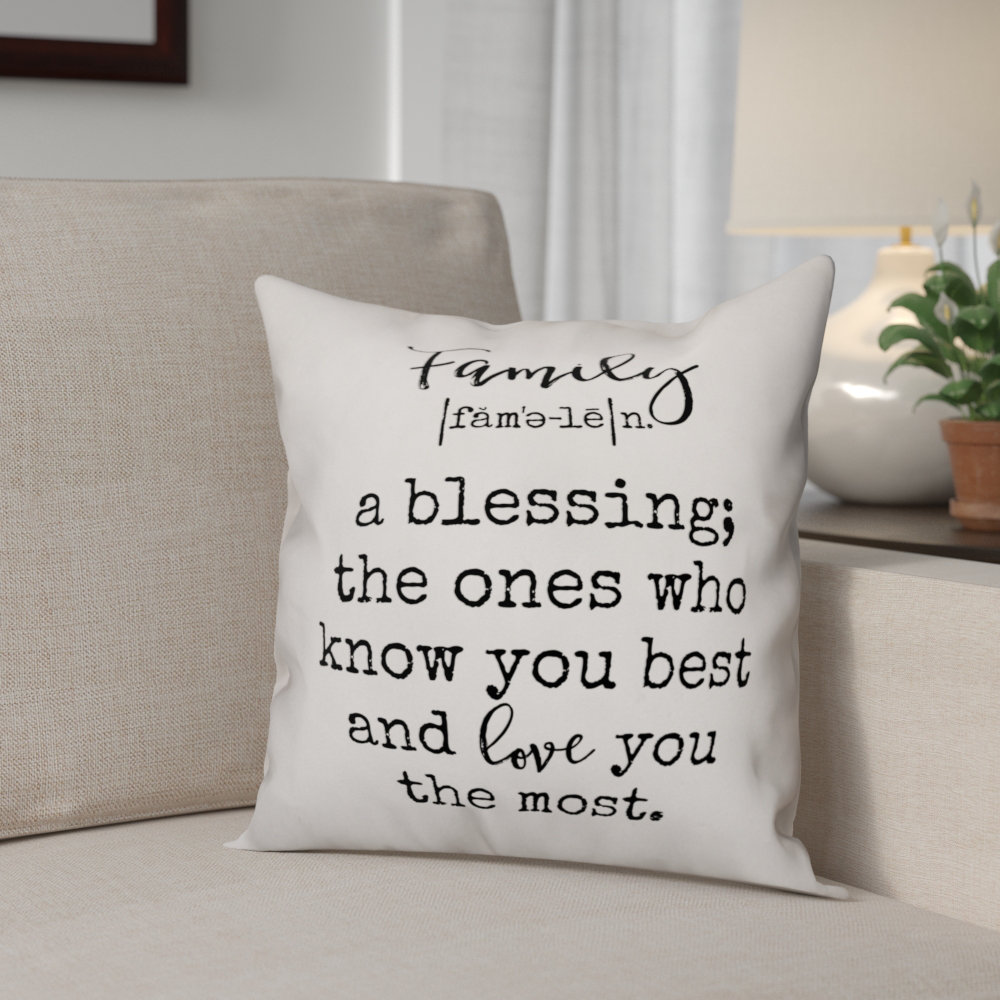 family pillow cover