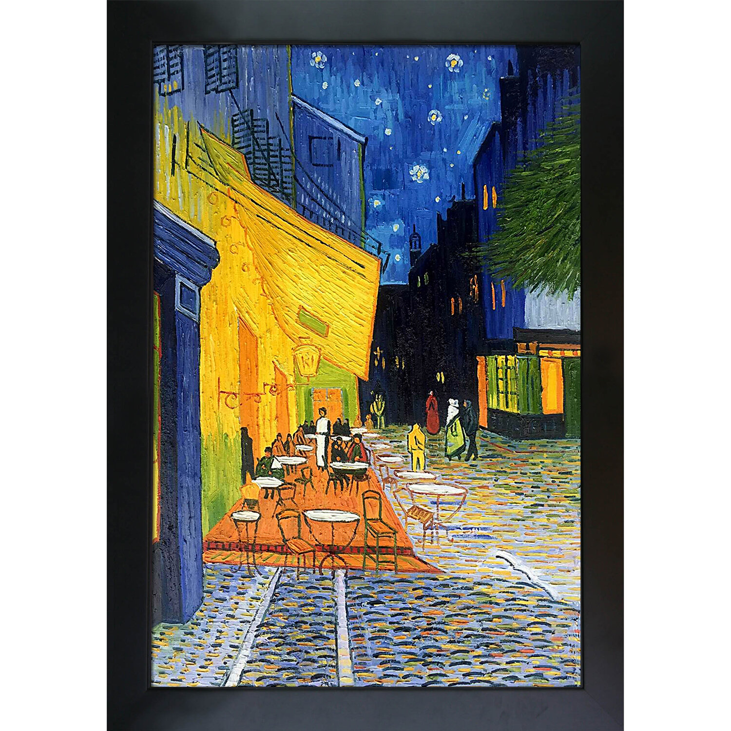 The Cafe Terrace at Night Paint by Van Gogh Reprint On Framed Canvas Wall Art