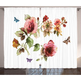 Flower Print Curtains Wayfair