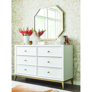 Chelsea 6 Drawer Double Dresser with Mirror by Rachael Ray Home