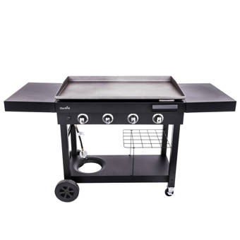 Blackstone Griddle Cooking Station 4 Burner Flat Top Propane Gas Grill With Side Shelves Reviews Wayfair