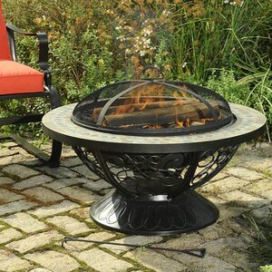 Monica Steel Wood Burning Fire Pit Table