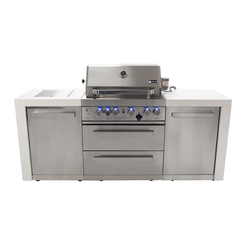 Mont Alpi 82 2 Piece 2 Burner Natural Gas Bbq Grill Island Wayfair