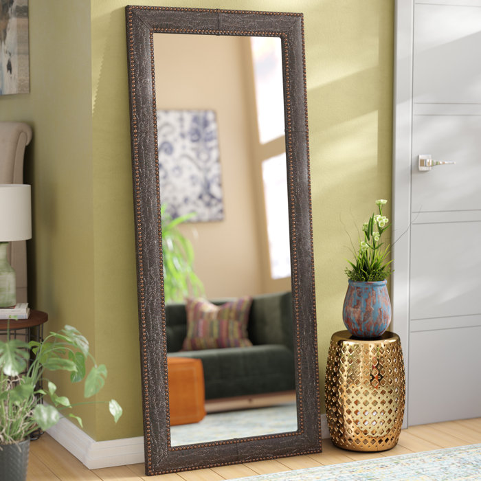 World Menagerie Mcclure Embossed Floor Full Length Mirror Wayfair Ca