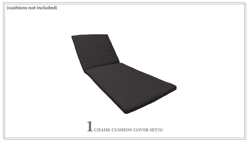 (Incomplete) Indoor/Outdoor Chaise Cushion Cover Size: 2\" H x 30\" W x 78\" D, Fabric: Navy Performance