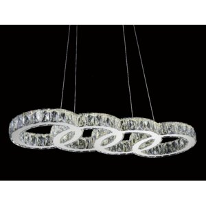 1-Light LED Crystal Chandelier