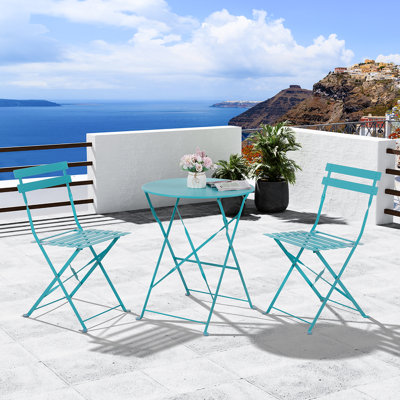 Upside Round 2 - Person 18.3'' Long Bistro Set