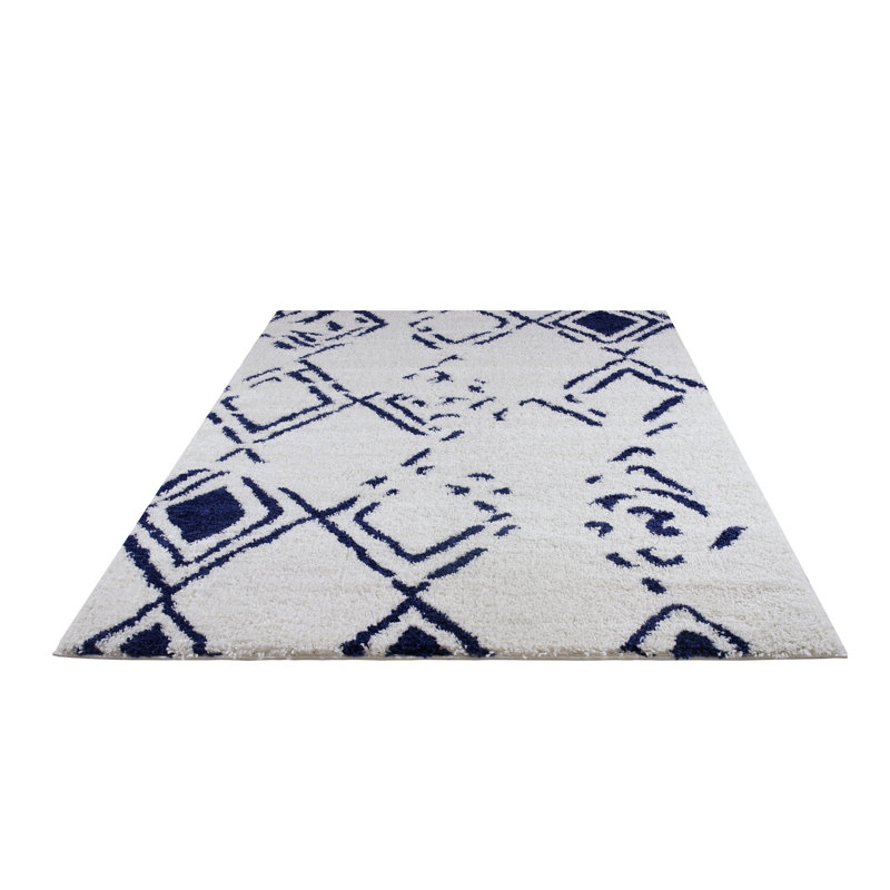 Wrought Studio Calderwood Geometric White Area Rug Wayfair