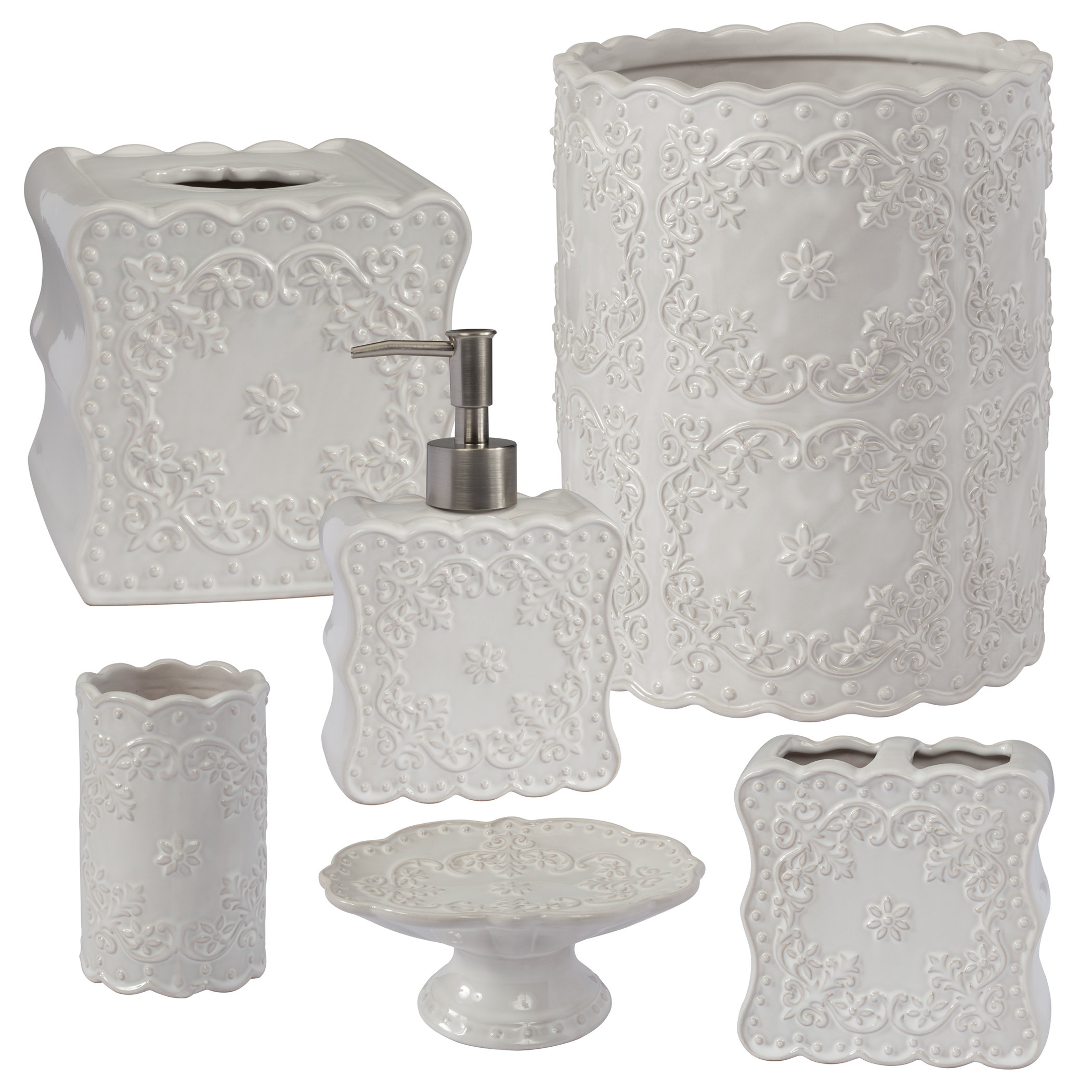 The Twillery Co Eller 6 Piece Bathroom Accessory Set Reviews Eller 6 Piece Bathroom Accessory Set
