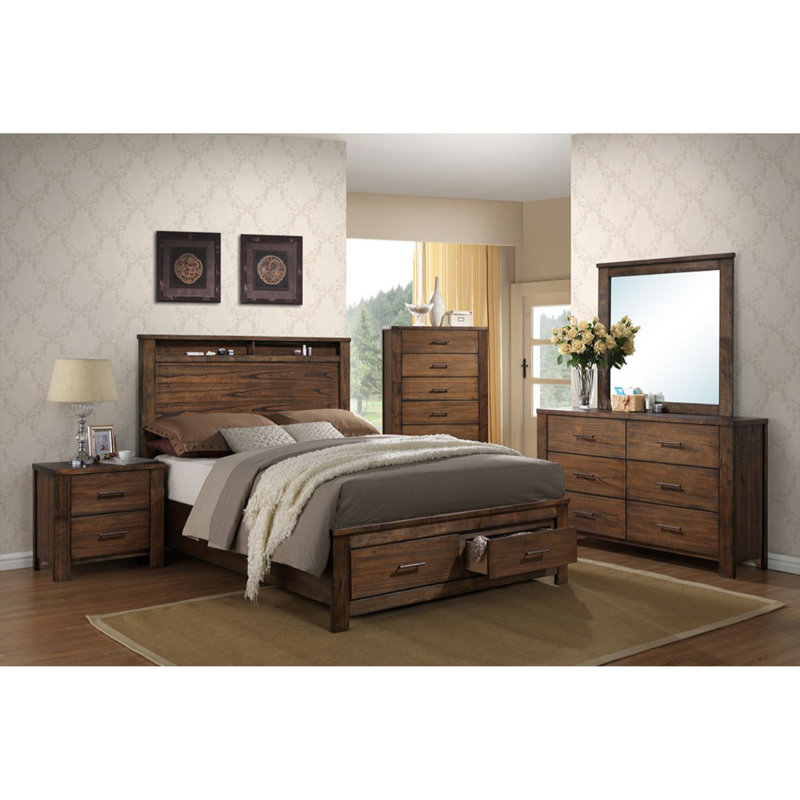 foundry select ensemble de chambre a coucher configurable avec lit plateforme en bois massif eastbourne wayfair ca