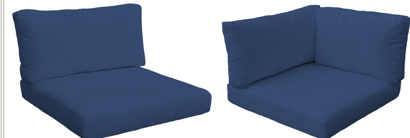 Rochford Outdoor Cushion Cover Fabric: Navy Performance
