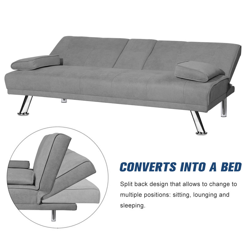 Ebern Designs Alburquerque Twin Or Smaller 66 2 Tufted Back Convertible Sofa Wayfair