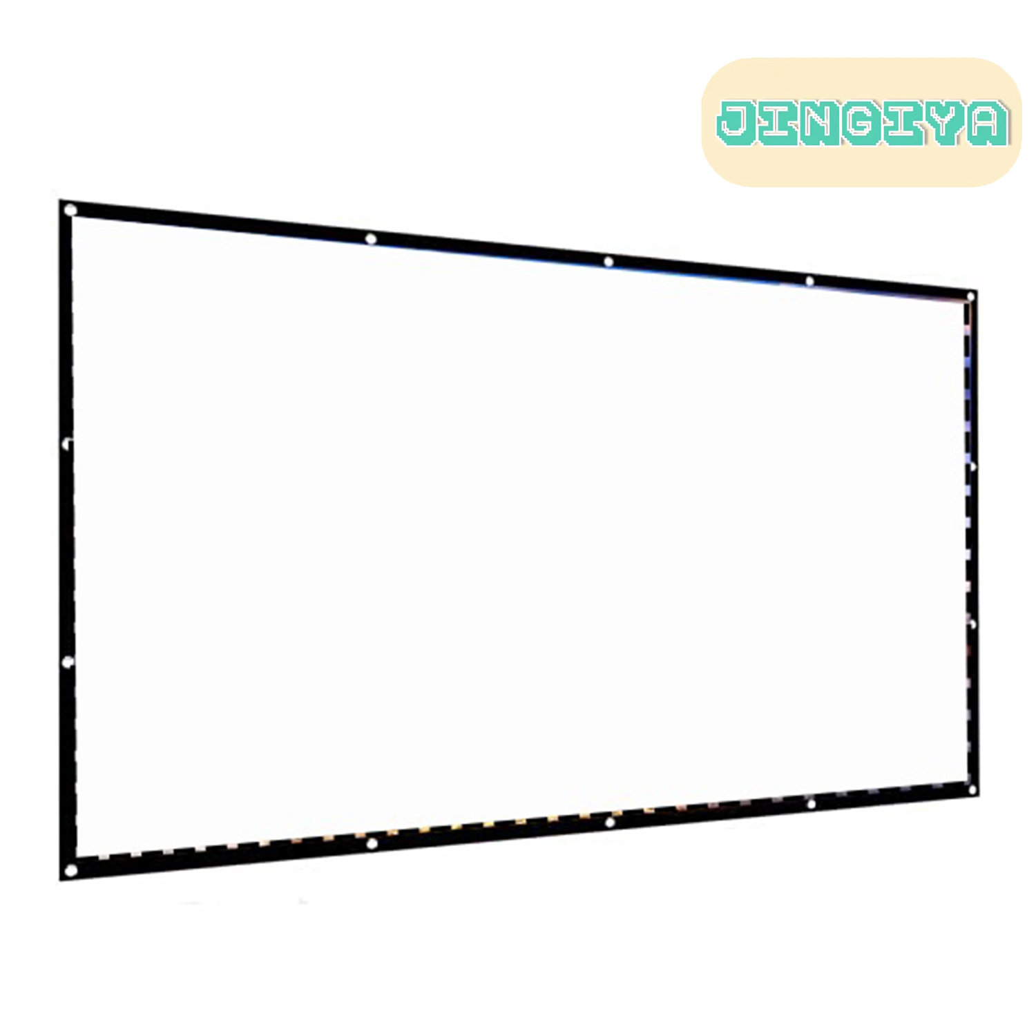 120 inch Projection Screen 16:9 HD Foldable Anti-Crease Portable Projector Movies Screen for Home Theater Outdoor Indoor Support Double Sided Projection 
