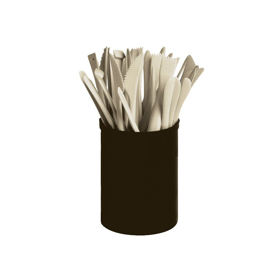Clay Modeling Tools with Cup (Set of 35)