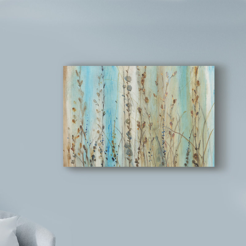Highland Dunes Ombre Floral I Acrylic Painting Print On Wrapped Canvas Wayfair