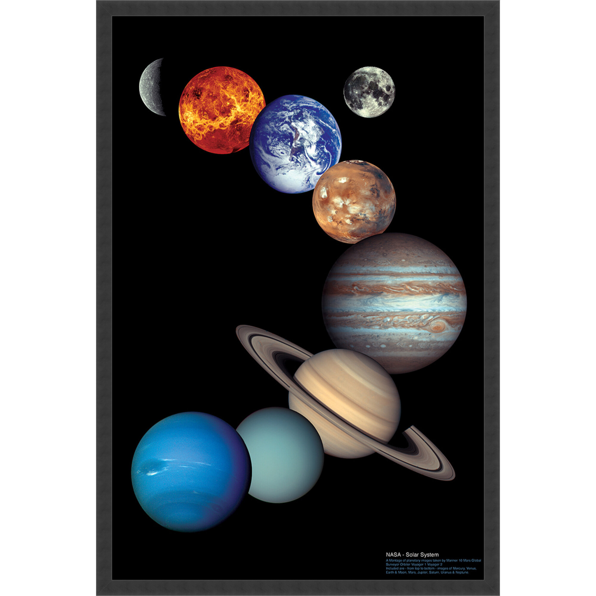 Nasa Solar System Framed Graphic Art