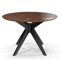 round mid century dining table with leaf