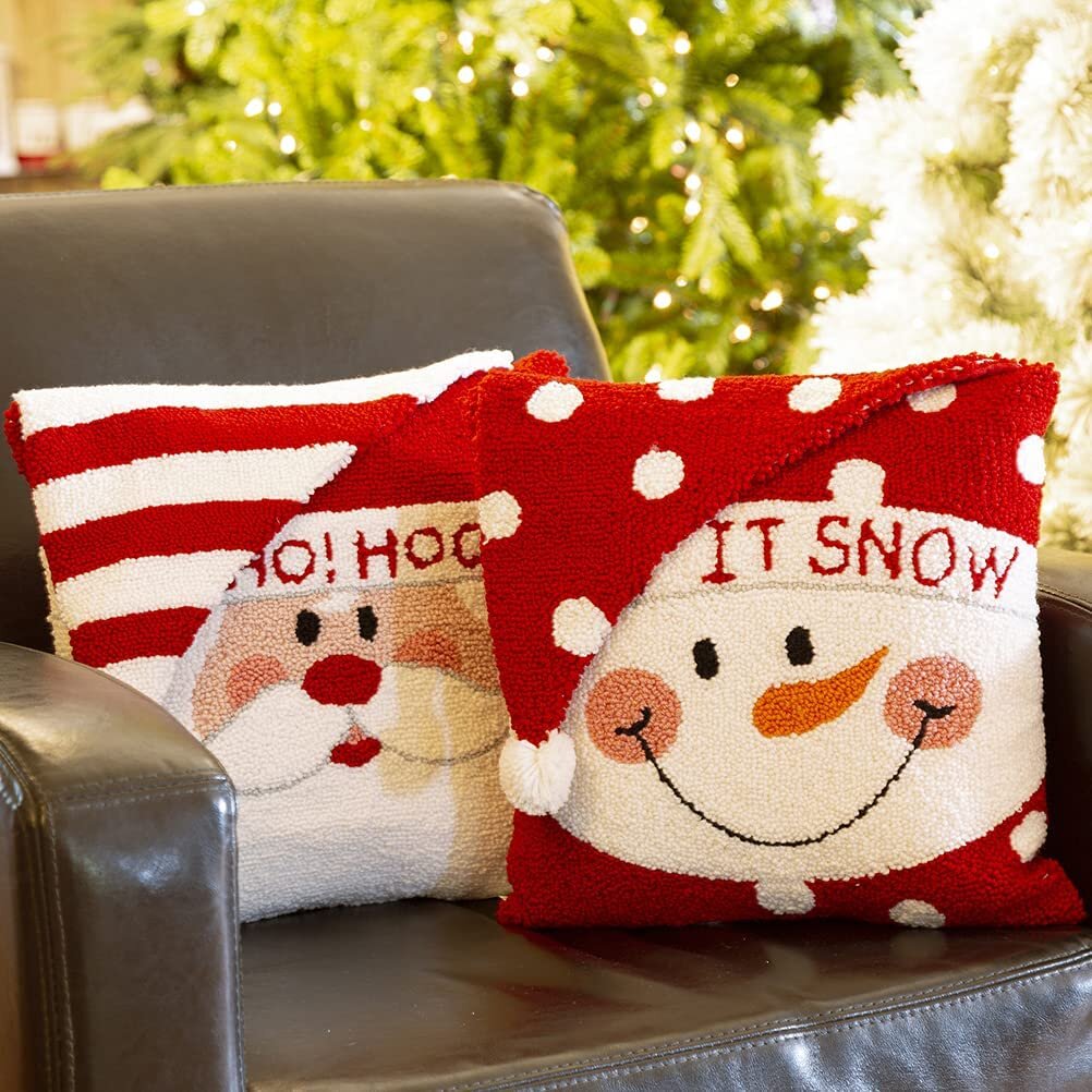18x18" Christmas Snowman Pillow Case 3D Sofa Car Cushion Cover Home Decorative 