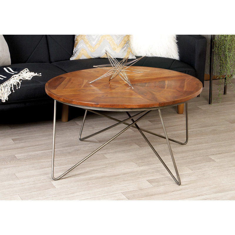 Cole & Grey Metal and Wood Coffee Table & Reviews | Wayfair