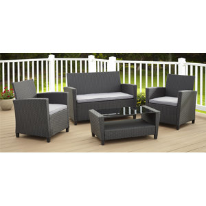 Feltonville 4 Piece Deep Seating Group with Cushion
