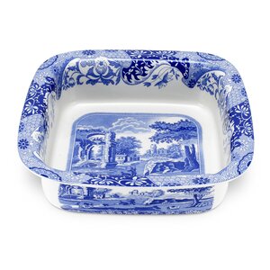 Blue Italian Square Dish