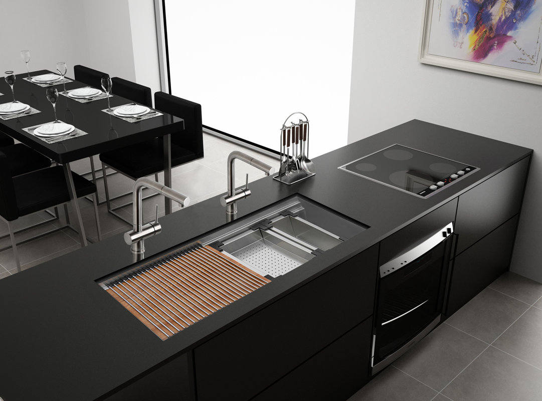 Ruvati Roma Workstation 2 Tiered Ledge 45 X 19 Undermount Kitchen Roma Workstation 2 Tiered Ledge 45 X 19 Undermount Kitchen Sink
