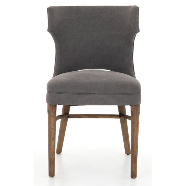 Gracie Oaks Parachute Upholstered Wingback Side Chair In Dark Moon Wayfair