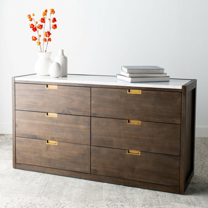 Brayden Studio Jeanie 6 Drawer Double Dresser Wayfair