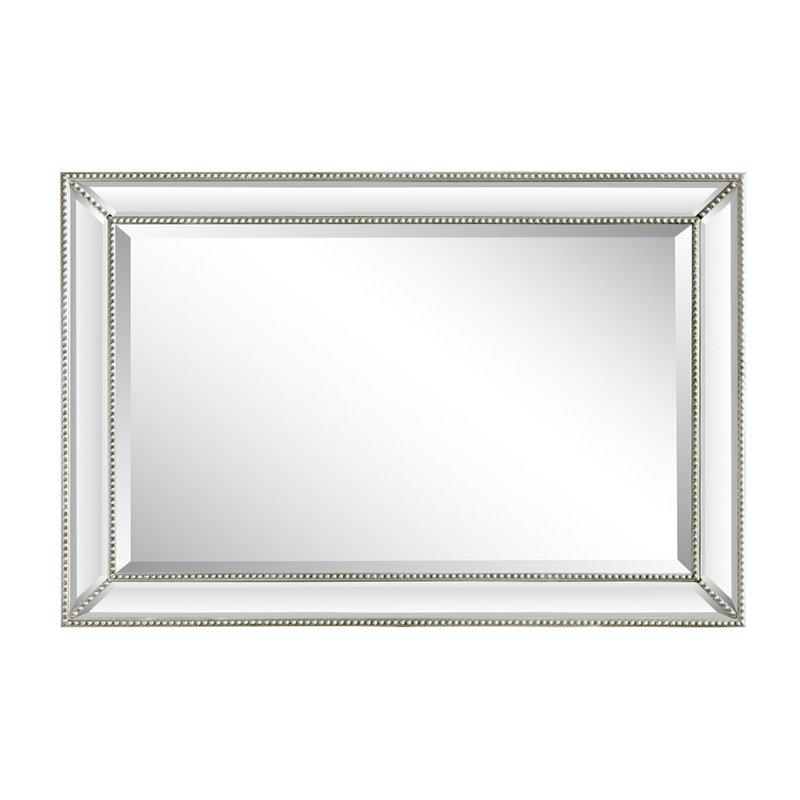House Of Hampton Boland Rectangle Beaded Beveled Accent Mirror Reviews Wayfair