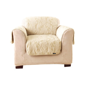 Matelasse Damask Box Cushion Armchair Slipcover