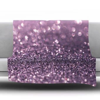 Kess InHouse EBI Emporium Into to The Night Green Purple Lime Lavender Throw 80 x 60 Fleece Blanket