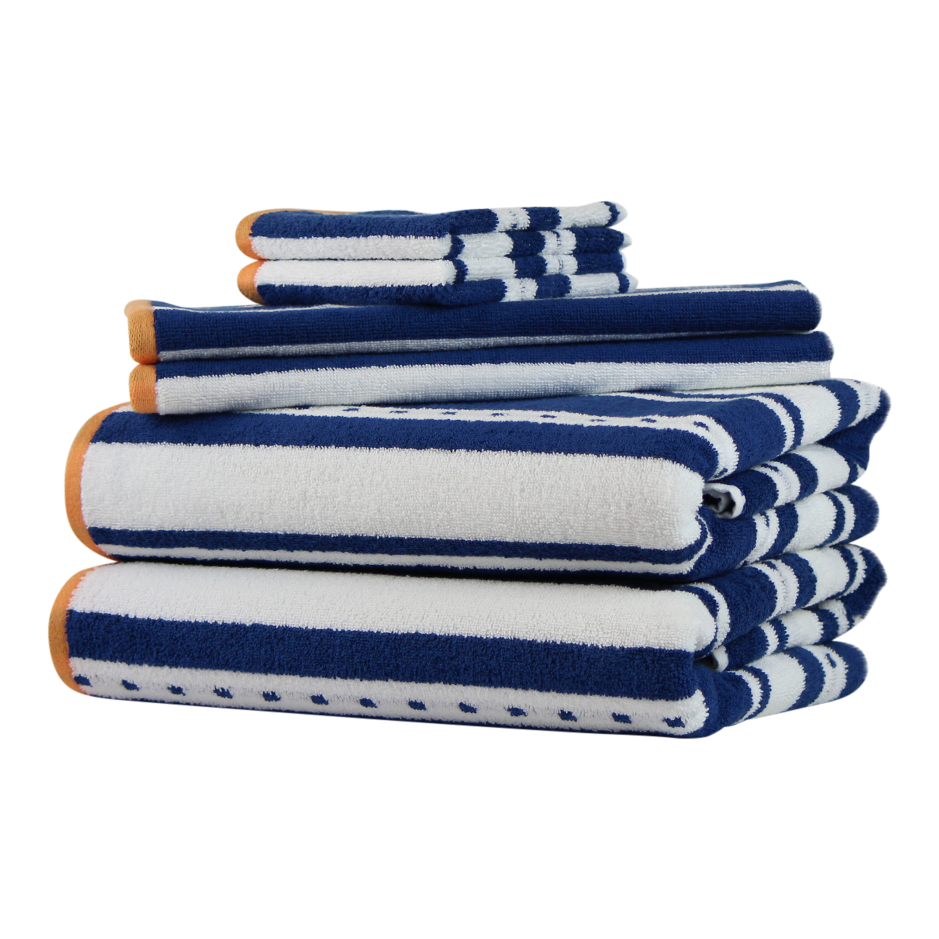 striped bath towel sets